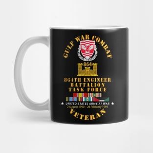 Gulf War Combat Vet w  864th Eng Bn Task Force w GULF SVC Mug